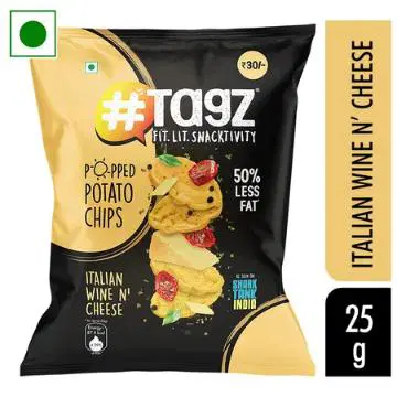 Tagz Popped Potato Chips - Italian Cheese Dribblin