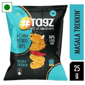 Tagz Popped Potato Chips - Masala Trekkin