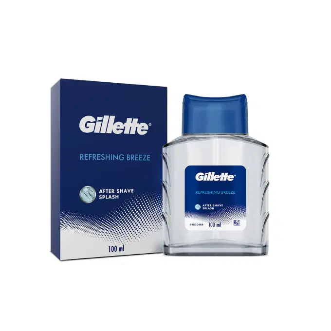Gillette AFTER SHAVE SPLASH REFRESHING BREEZE 100ML, White.