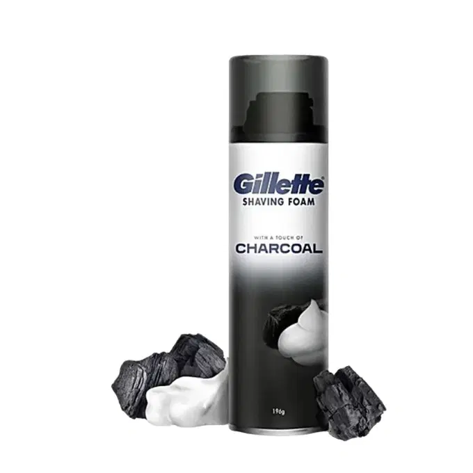 Gillette Shaving Foam - Charcoal, 196 g