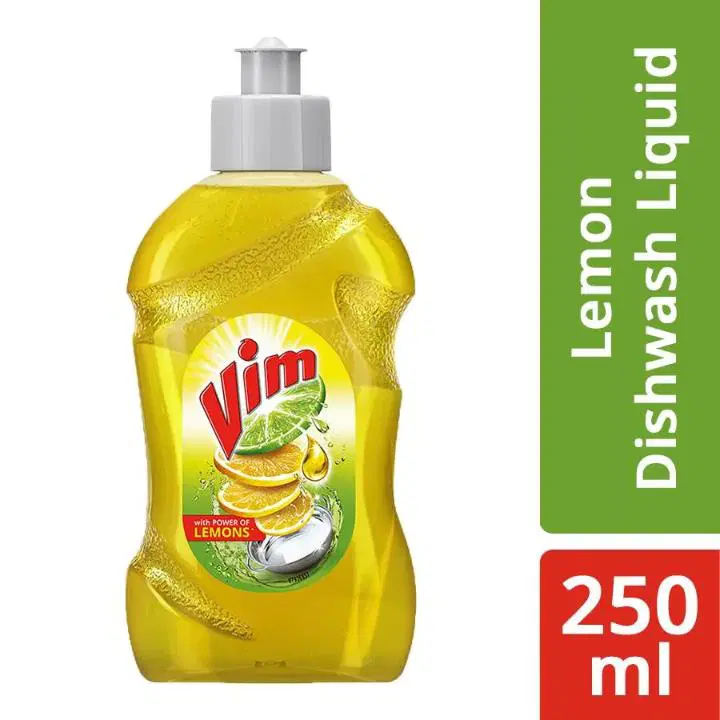 Vim Dishwash Liquid Gel Lemon Bottle