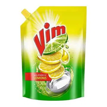 Vim Dishwash Liquid Gel Lemon Pouch