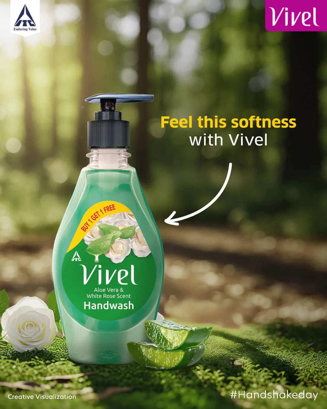 Vivel Aloe vera White Rose Scent hand Wash 200ml