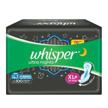 Whisper Sanitary Pads - XL+ Wings Ultra Overnight