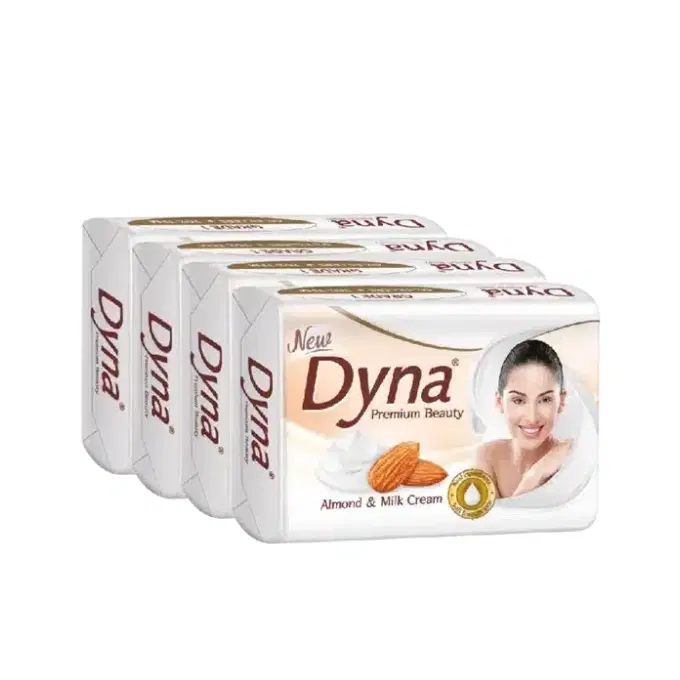 Dyna Milk Cream & Almond Oil Extracts Bathing Soap 100gm x 5