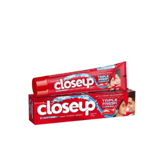 Closeup Red Hot Tooth Paste 