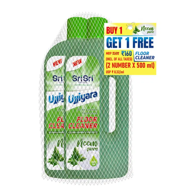 Ujjiyara Floor Cleaner Neem Pure - Long Lasting Freshness, 500ml (Buy 1Get1)