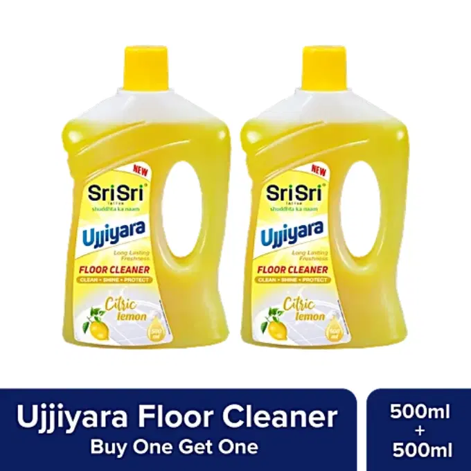 Ujjiyara Floor Cleaner Citric Lemon - Long Lasting Freshness, 500 ml (Buy 1 Get 1)