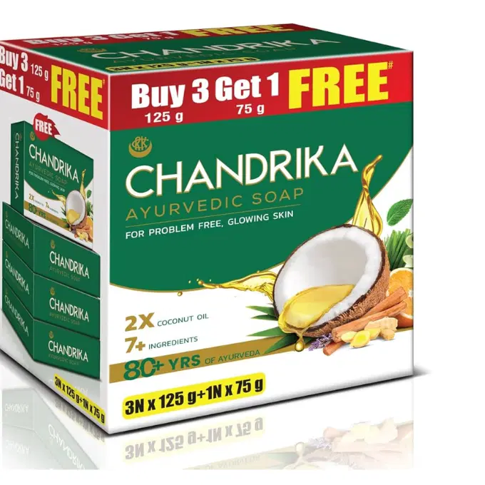 Chandrika Ayurvedic Soap | Buy 3 Get 1 Free |