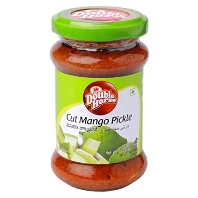 Double Horse Cut Mango Pickle Bottle 200g