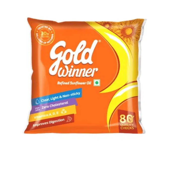 Gold Winner Refined Sunflower oil Pouch