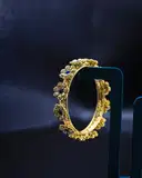 3d flower mossinate polki bangles – image 2