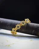 3d flower mossinate polki bangles – image 3