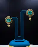 Aque polki mossinate pendant set – image 4