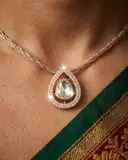 CZ drop pendant – image 2