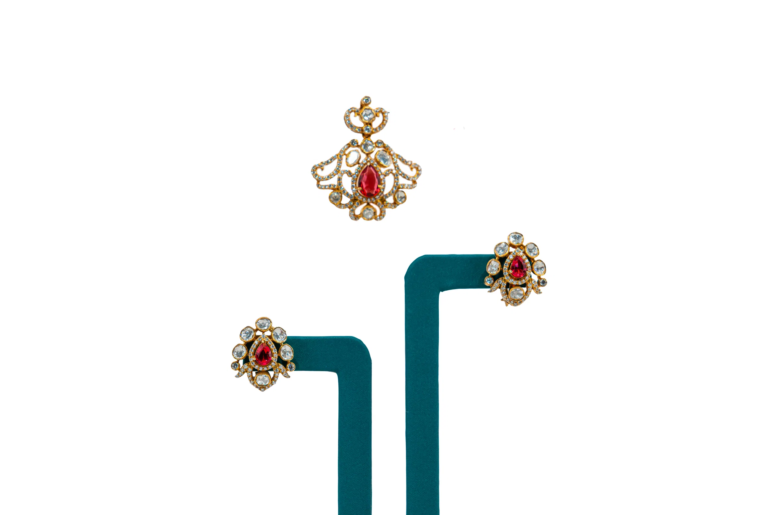 Classic Polki Ruby set