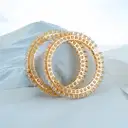 Diamond cut 3d bangles – image 1