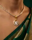 Drop polki cz pendant – image 3