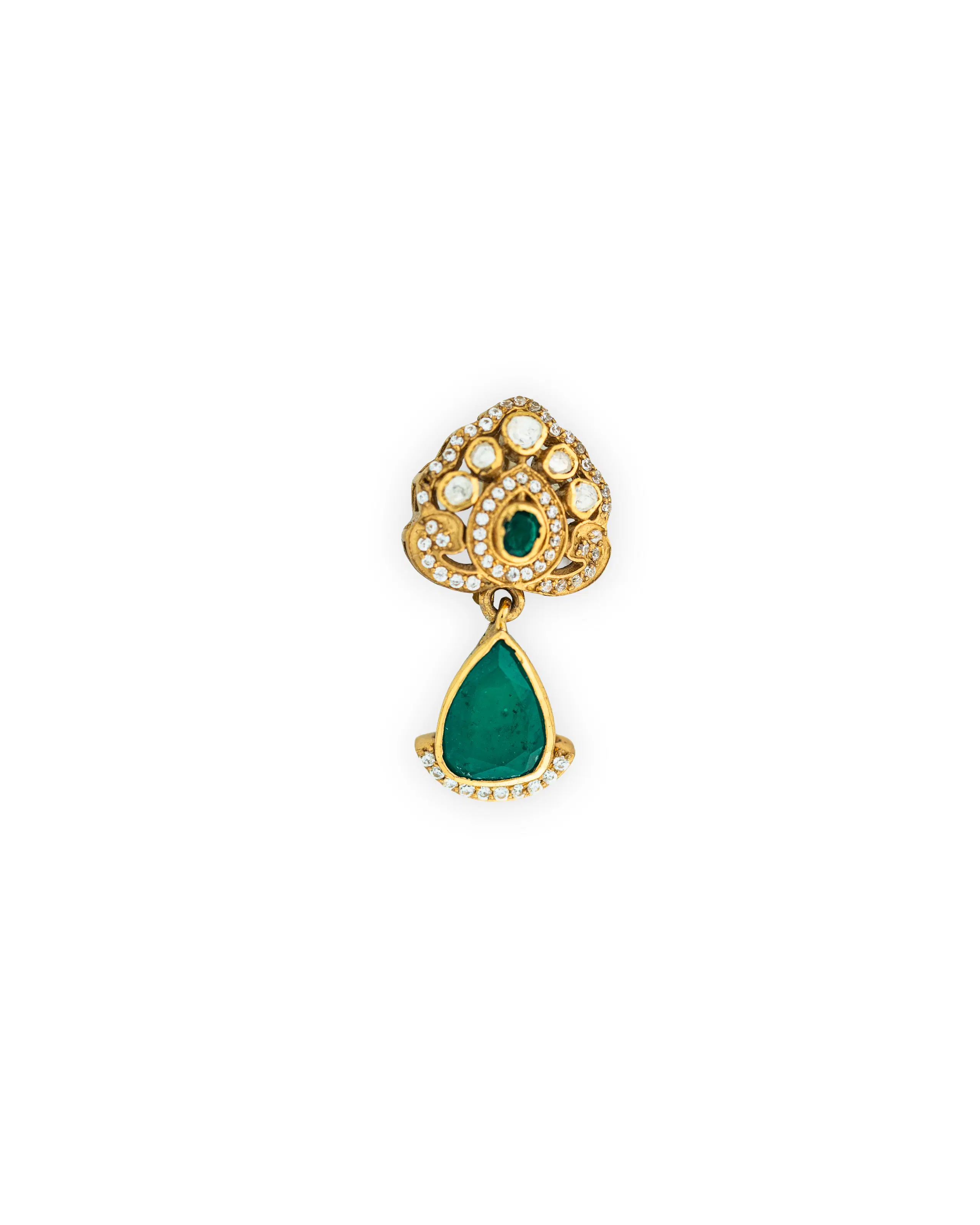 Emerald polki Pendant