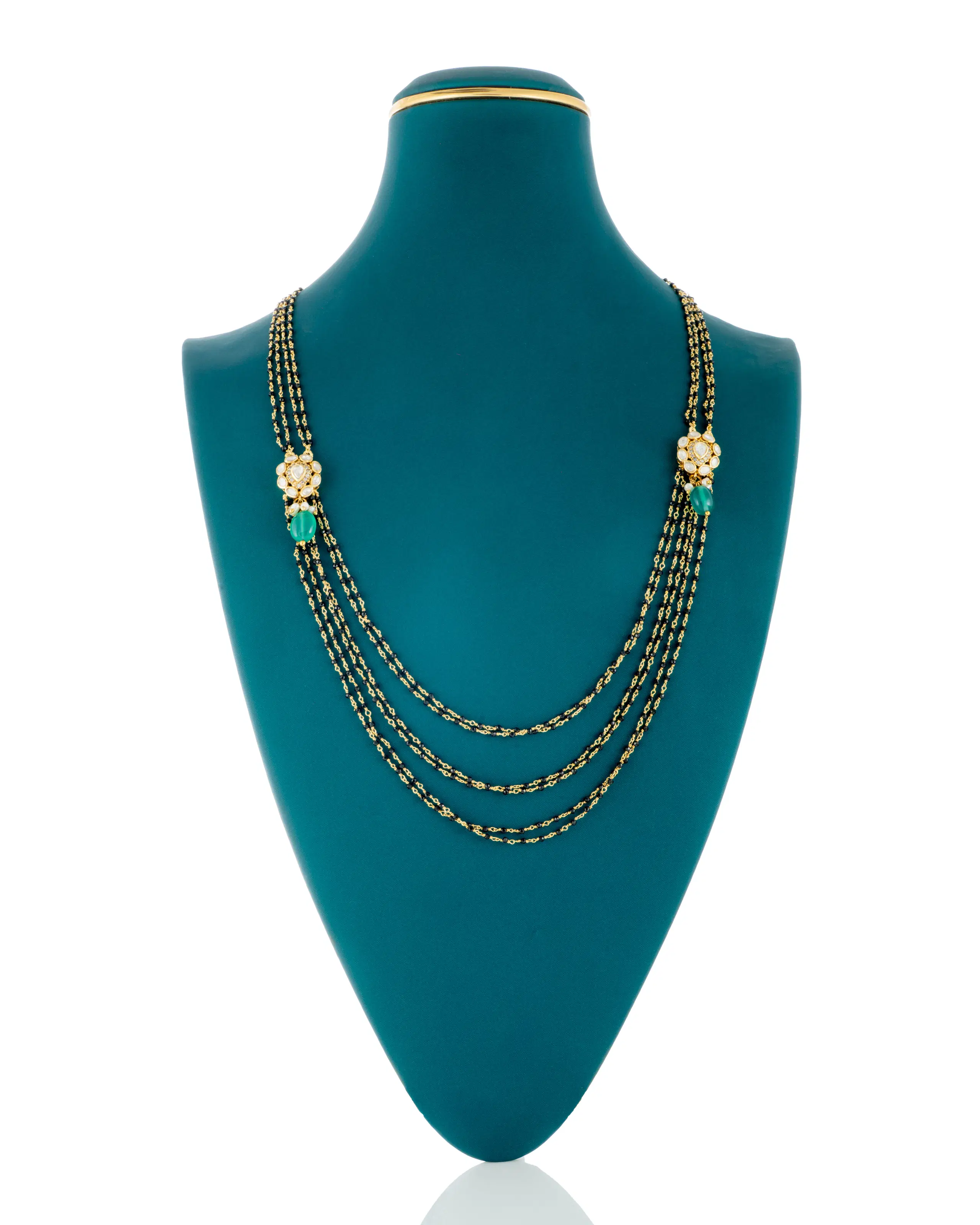 Emerald polki blackbeads