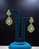 Emerald polki earrings – image 1