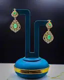 Emerald polki earrings – image 2