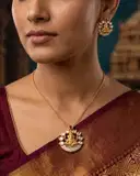 Ganesha CZ Pendant set – image 2