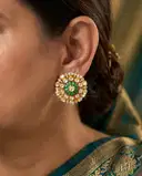 Mossinate Polki Studs – image 2