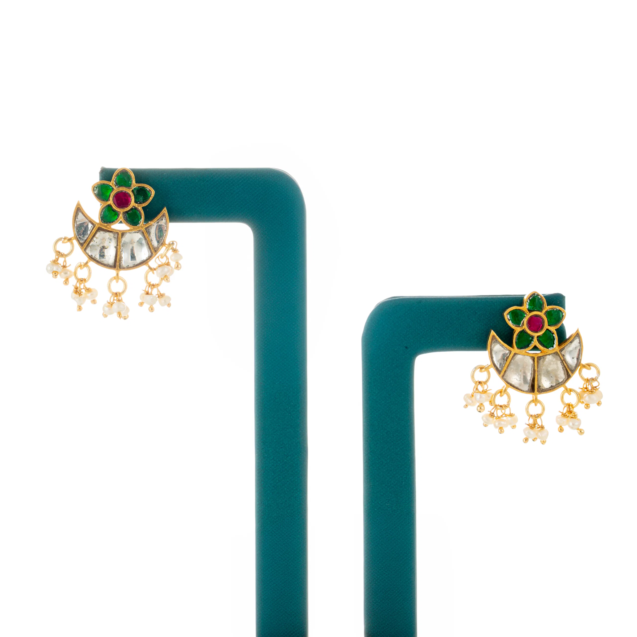 Multi colour Kundan Earrings