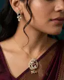Peacock CZ Pendant set – image 2