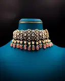 Pink polki Choker set – image 1