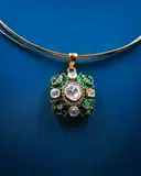 Polki emerald pendant – image 1
