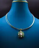 Polki emerald pendant – image 2