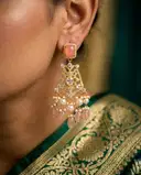 Polki pearl Earrings – image 3
