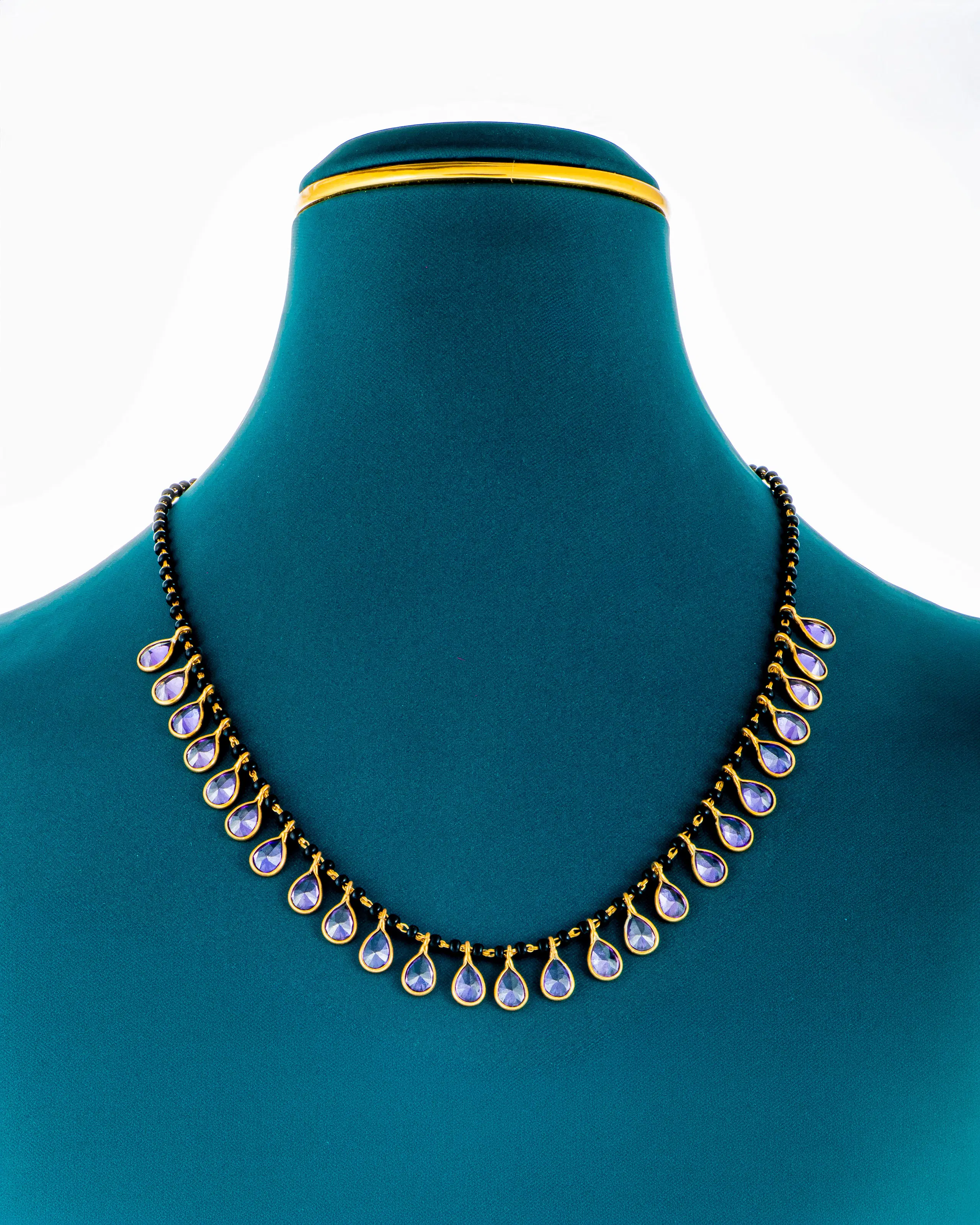 Purple stone blackbeads chain