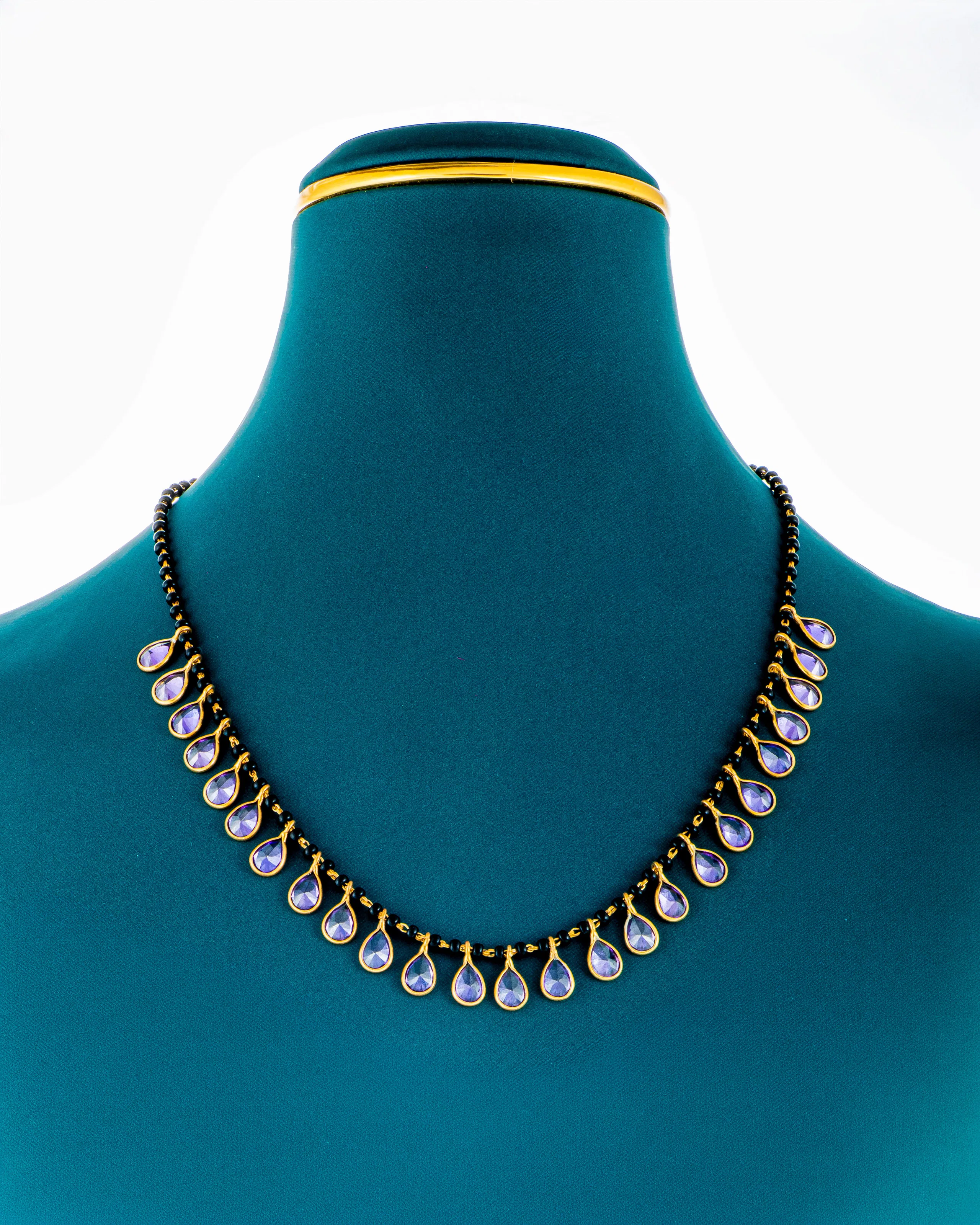 Purple stone blackbeads chain
