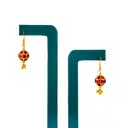 Red Kundan ball Hangings – image 1