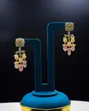 Swarovski pearl pink stone earrings – image 1