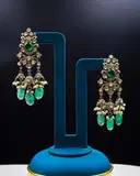 Victorian Emerald polki earrings – image 1