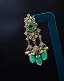 Victorian Emerald polki earrings – image 2