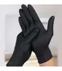 Black vinyl Gloves M – image 1