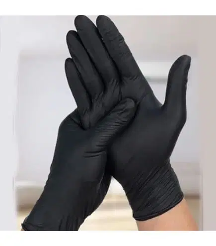 Black vinyl Gloves M