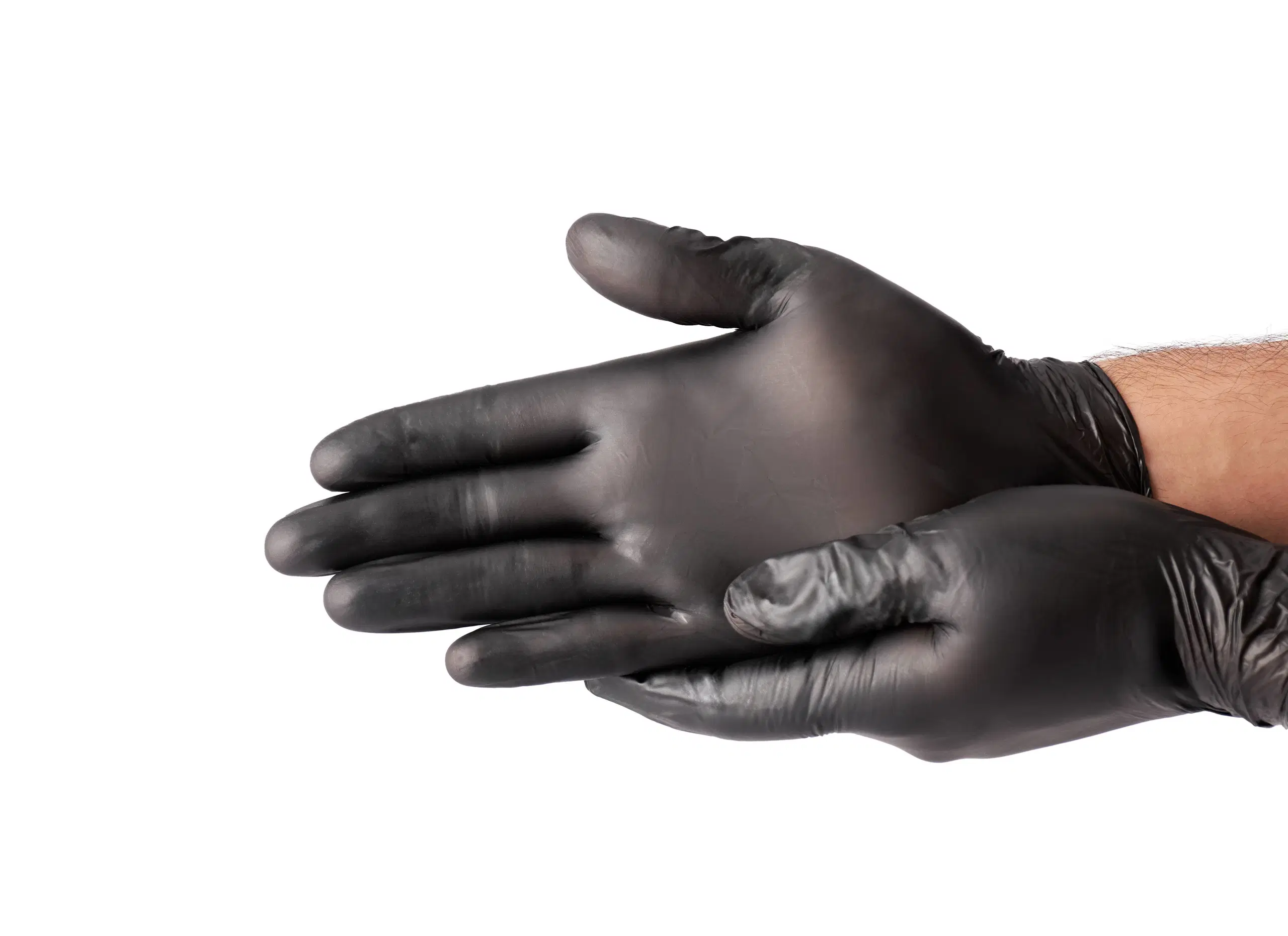 Black vinyl Gloves L