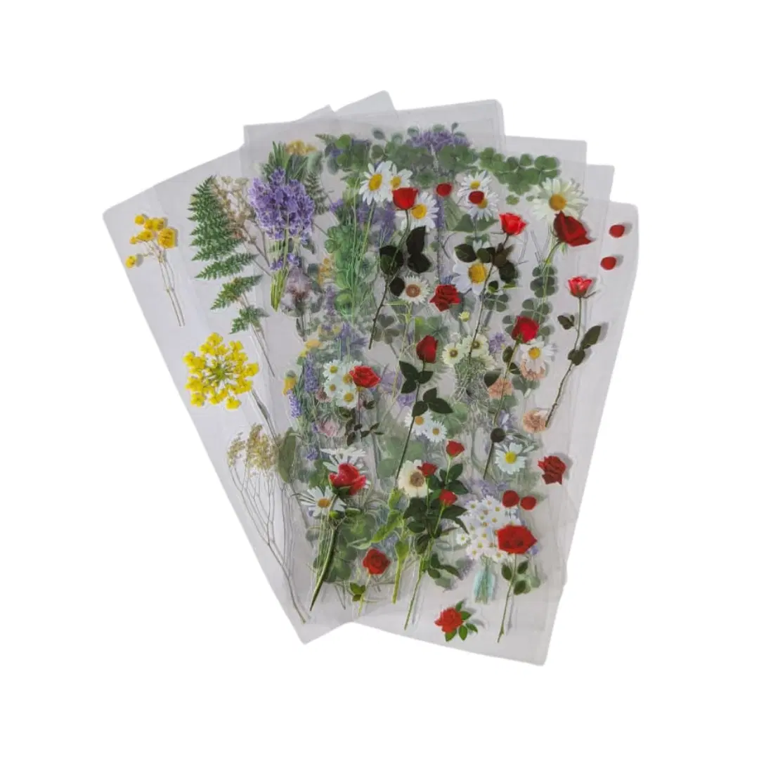 Flower Stickers / Aesthetic floral stickers - 8 sheets 