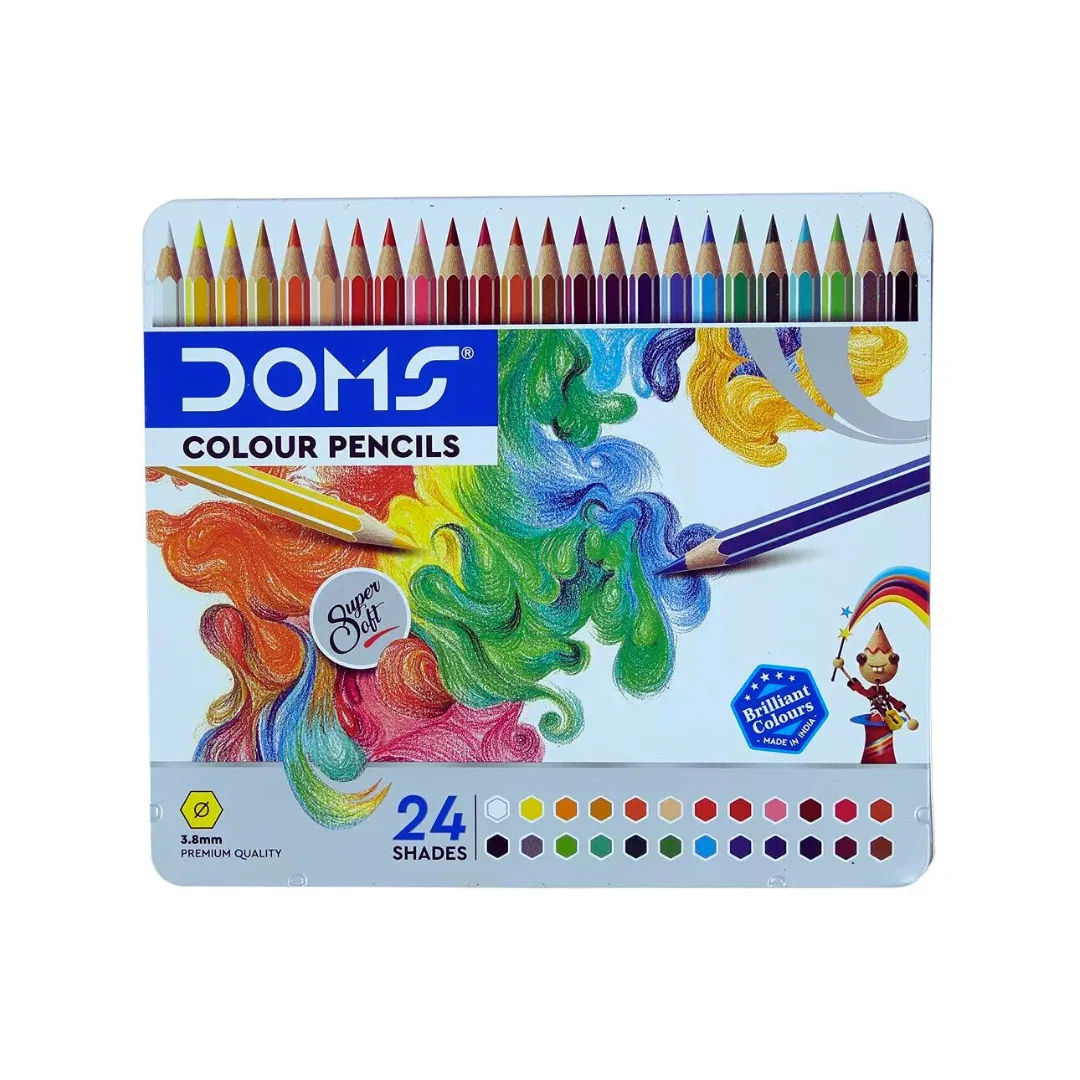 Doms Pencil colours in Metal case (24 shades) / Pencil colors