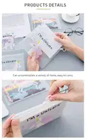 Unicorn Transparent Pouch / Multipurpose pouch / Pencil Pouch (9.5" x 7.4") – image 2