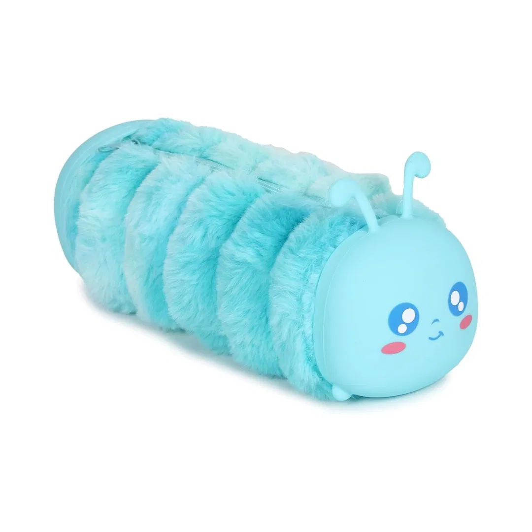 Cute Animal Plush Pencil Case - Blue (Soft)