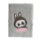 A5 Labubu Cartoon Fur Diary / cute diary - Grey – image 1