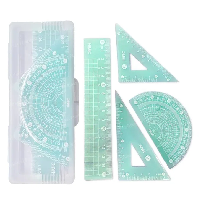 Funblast 4 in 1 Protractor and Ruler set / Geometry box / scale set