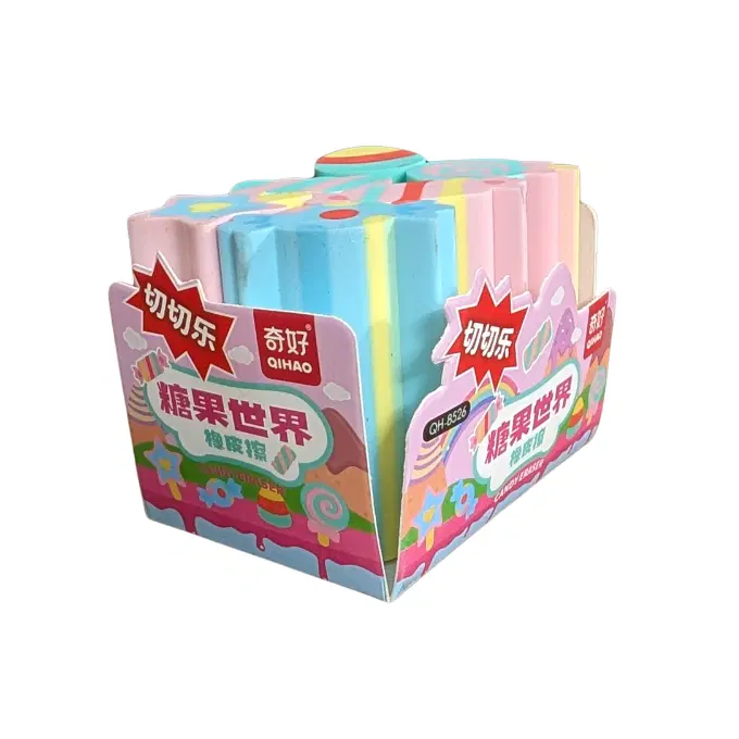 Long eraser candy shape (6 pieces) / cute eraser